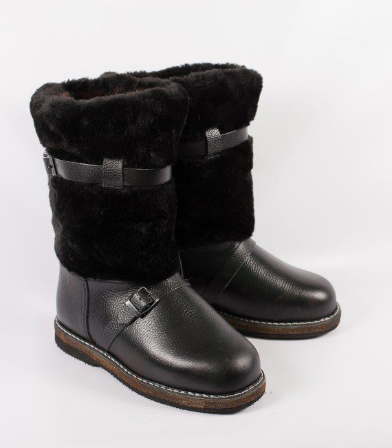 Men's high boots, short, with felt soles