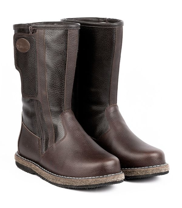 Men's boots Altai, brown, felt sole