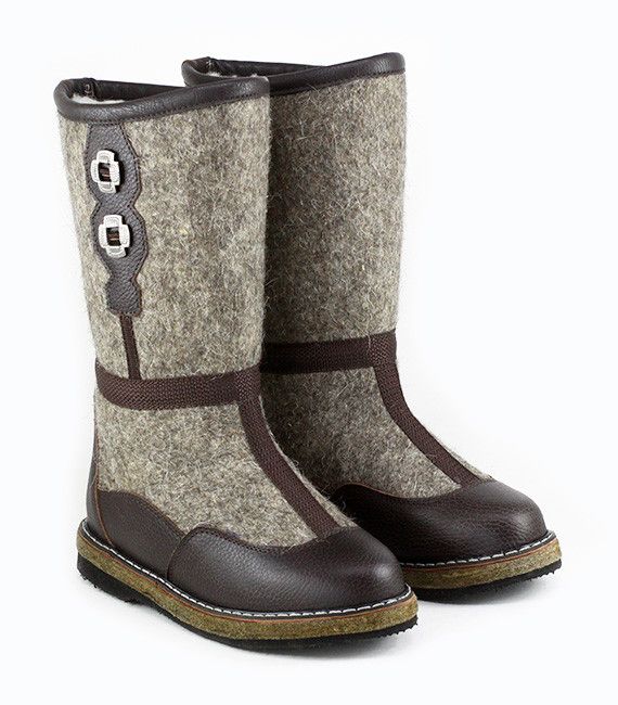 Women's felt boots “Uralochka”, gray
