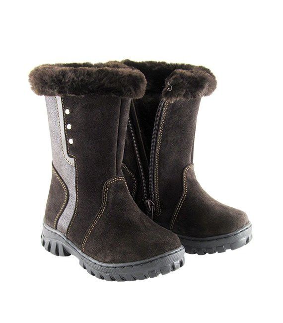 Children's boots, brown, molded sole