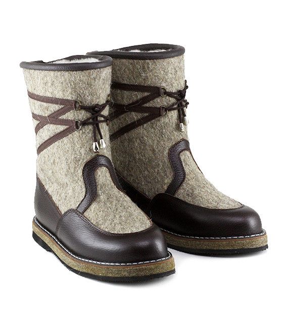 Women's felt boots “Blizzard” felt sole